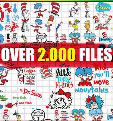 DR SEUSS BUNDLE SVG PNG DXF