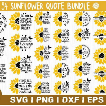Sunflower Quotes Svg Bundle