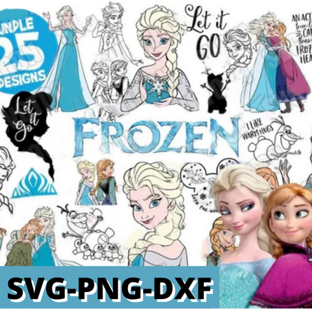 FROZEN BUNDLE SVG PNG DXF