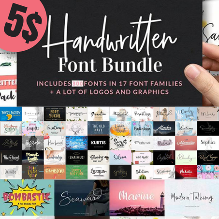 2800 Fonts bundle Handwritten font