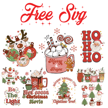 Retro Christmas Graphics Bundle
