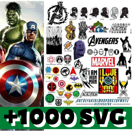 AVENGERS BUNDLE SVG PNG DXF